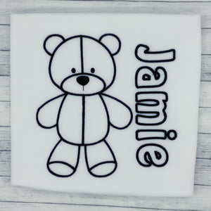 Color Me Embroidery - Bear - Washable Markers Included