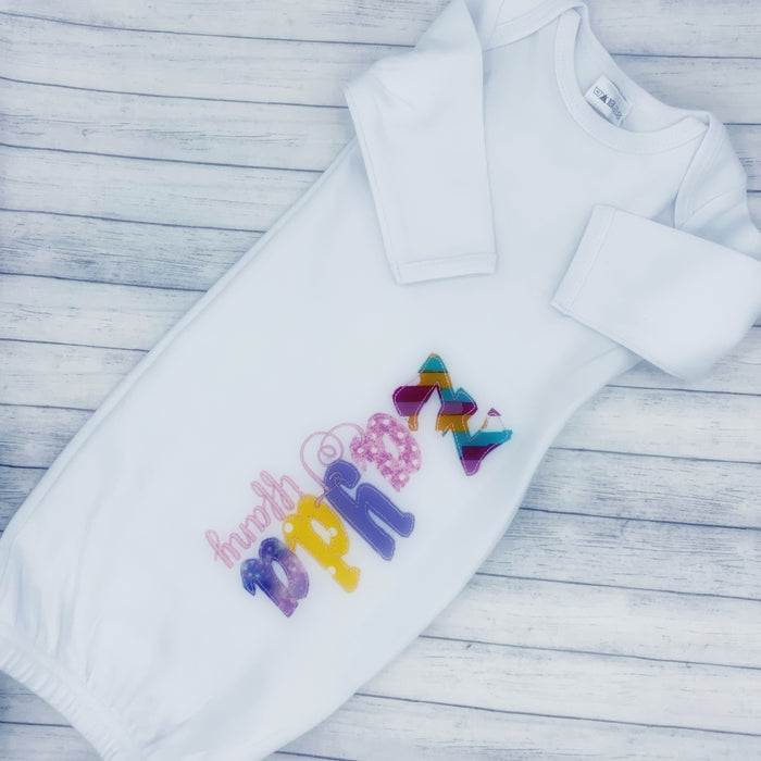 Newborn Multi Color Gown