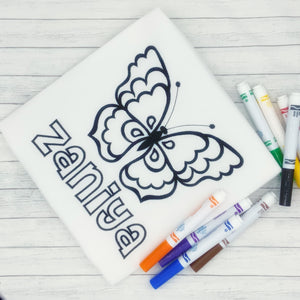 Color Me Embroidery - Butterfly - Washable Markers Included