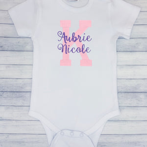 Initial and Name Bodysuit
