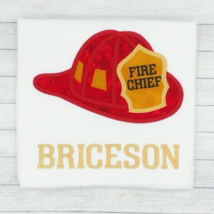 Firefighter Chief Hat - Name Shirt