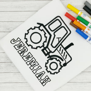 Color Me Embroidery - Tractor - Washable Markers Included